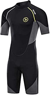 Zcco Combinaison De Plongée Courte En Néoprène Pour Homme 1,5/3 Mm Avec Fermeture éclair Dans Le Dos Pour La Pêche Au Kart, La Plongée Avec Tuba, Le Surf, Le Canoë, La Plongée Sous-marine - B07ZDDCCC9