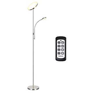 Tomons Lampadaire Sur Pied Salon, Lampadaire Led Dimmable En Continu, Lampadaire Télécommande Avec Lampe De Lecture Réglable, 3 Températures De Couleur, Lampe Sur Pied Pour Salon, Chambre, Bureau, 30w - B085L4J98G