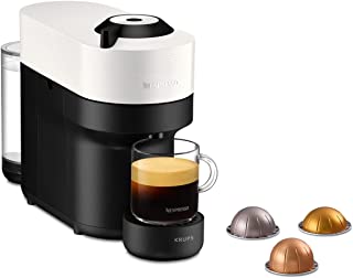 Krups Nespresso, Machine à Café, Cafetière à Capsules, 4 Tailles De Tasses, Expresso, Café Long, Large Choix De Boissons, Compact, Vertuo Pop, Blanc Coco Yy4889fd - B0BH8SD388