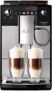 Melitta Latticia Ot Argent F300-101, Machine à Café Avec Broyeur à Grains, One Touch, Expresso, Cappuccino, Latte Macchiato, Compacte, Silencieuse