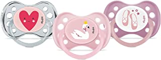 Dodie Lot De 3 Sucettes Anatomiques, Ballerine/cygne/coeur, +6 Mois - B0951QMWQV