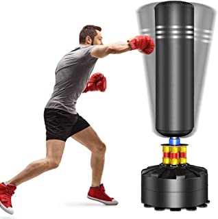 Yoleo Sac De Frappe Boxe Sur Pied Punching Ball Adulte Autoportant Avec Ventouse Sac De Frappe Lourd Pour Fitness Mma Taekwondo - B0B7X1D2S8