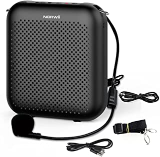 Norwii S358 Amplificateur De Voix Portable 2000 Mah Rechargeable Avec Micro Filaire Et Tour De Taille, Microphone Personnel Et Haut-parleur Pour Enseignants Guides Touristiques Etc. (noir) - B08GB9JPVH