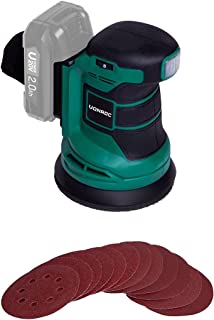 Vonroc Ponceuse Excentrique Sans Fil 20v - Ø125mm – Connexion D’aspirateur, Sac D’aspirateur, 12 Feuilles Abrasives – Sans Batterie Ni Chargeur - B08PC6JRQR