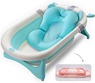 Pinguinoo Baignoire Bébé Pliable . Sur Pied, Facile à Ranger. Inclus: Siège De Bain Bebe (0 à 36m). (bleu Turquoise) - B098NGK78D