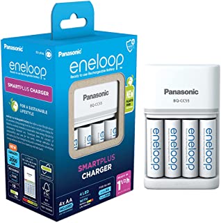 Chargeur Panasonic Eneloop Smartplus, Pour 1 à 4 Piles Ni-mh Aa/aaa, Avec 4 Indicateurs Led Et 10 Fonctions De Sécurité Comprenant 4 Piles Eneloop Aa/mignon, Capacité Améliorée De Min. 2000 Mah - B0B2X2LQFB