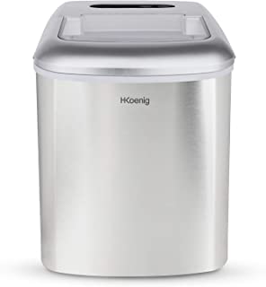 H.koenig Machine à Glaçons Kb20, 12kg En 24h, 2 Tailles De Glaçons Automatique électrique Compact Portable Sans Installation Silencieuse 2,1l, Cube De Glace Rapide Prêt En 13min, à Poser Sur Comptoir - B07RSRQ5NP