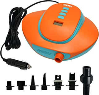 Funwater Pompe à Air électrique Rapide, Portable, 16 Psi, Compresseur De Pompe à Air électrique Sup Pour Gonflable Stand Up Paddle Board Bateaux De Piscine Avec 6 Buses - B0B2D2JSPN