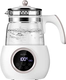 Chauffe Biberon Préparateur Chauffe-biberon Bouilloire Thermostat Réglable Bouilloire Electrique Pour Lait Maternisé Distributeur D'eau à Température Exacte Pour Thé Café Écran Led 1.2l Blanc - B09SLPJRGB