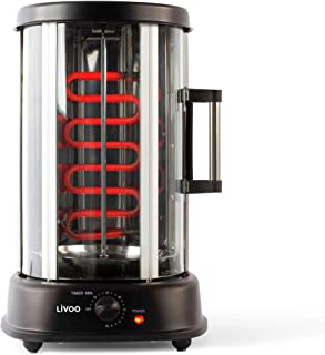 Livoo Dom323 Grill Vertical Pour Kebab, Poulet Rôti 2,5 Kg, Brochettes | Rôtissoire Rotatif, Diffusion Homogène De La Chaleur | 1500w - B00D72Y220