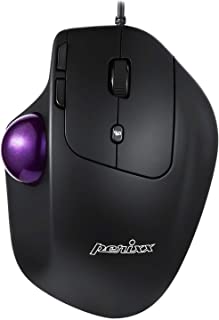 Perixx Perimice-520 Souris Trackball Ergonomique Programmable Avec Câble Usb, Angle Ajustable, Design Avec 8 Boutons, Noir - B0876CHLBY
