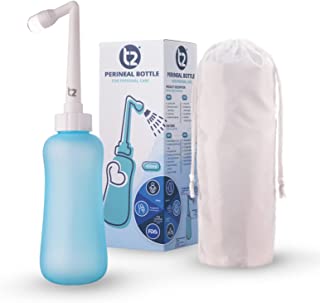 T2 Bouteille Périnéale - Bidet Portable Post-partum, Soulage Douleurs Périnée - Bouteille Compressible 450ml, Embout Coudé 60°, Sac Rangement Lavable - Trousse Maternité, Cadeaux Pour Maman - B097F561LM