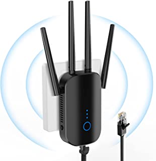 Répéteur Wifi Amplificateur Wifi 1200 Mbps Dualband 5ghz 867mbps/2.4ghz 300mbps Wifi Range Extender Sans Fil Booster Compatible Mode Repeteur/ap/routeur, Port Ethernet, Compatible Tous Les Routeurs - B0BHZ19P2B