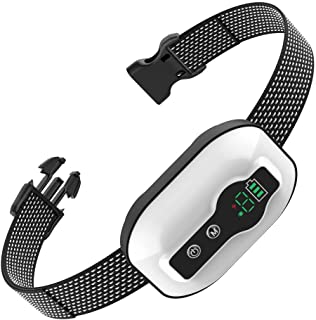 Collier Anti Aboiement Chien Rechargeable - 3 Modes Choc Électrique/vibration/son Aide Au Dressage Inoffensif Automatique - Réglable Pour Petit/moyen/gros Chien, Étanche Ip67 (white) - B09KT744Q7