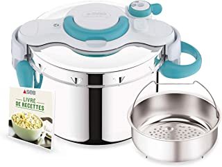 Seb Clipsominut' Easy+ 9 L, Poignées Rabattables, Cocotte-minute Induction, Livre 100 Recettes, Autocuiseur Inox, Facile à Utiliser, Fabriqué En France P4904916 - B08KSBRJNC