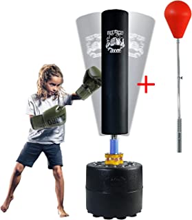 Zerro Sac De Boxe Autoportant Sac De Frappe Sur Pied Avec Punching Speed ball, Avec 12 Ventouses Fortes Base, Réglable En Hauteur - B0BF8TD6Q3