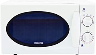 H.koenig Vio6 Micro-ondes Compact 20l Blanc, Puissant 700w, Plateau Tournant 24,5cm, Multifonction 5 Niveaux De Chauffe Et Fonction Décongélation, Minuterie Jusqu'à 30min, Rapide, Plan De Travail - B00NNA880I