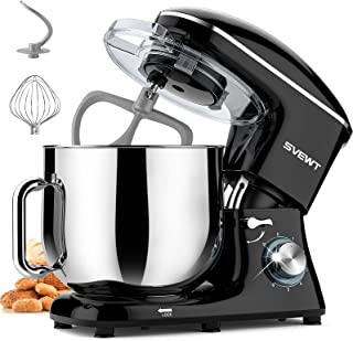 Robot Pâtissier Svewt 1500w 8l Robot Pétrin Mixeur Batteur, Robot Patissier Avec Batteur, Fouet, Crochet Pétrin, Robot De Cuisine Multifonctions Avec Couvercle Anti-éclaboussure - B0948WV561