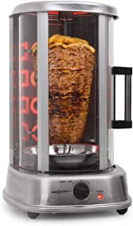 Oneconcept Kebap Master - Rôtissoire Verticale, Machine à Kebab, Grill Vertical, Puissance: 1500 W, Argent - B01MDM3800