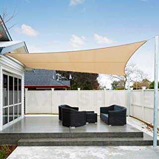 Axt Shade Voile D'ombrage Imperméable Rectangulaire 2,5 X 3m Toile Ombrage Une Protection Des Rayons Uv Pour Extérieur,terrasse,jardin - Sable - B0829Q81L2
