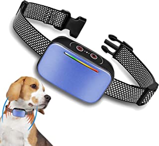 Prechkle Collier Anti Aboiement Pour Chiens Automatique,module De Détection Intelligente D’aboiement, Étanche Ip67,son Vibration Choc Efficace, 4 Niveaux De Sensibilité, Rechargeable - Bleue - B0B4P55VLG