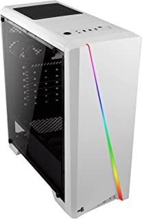Aerocool Cylonw, Boîtier D'ordinateur Atx, Led Rgb Flow Front + Fenêtre Latéral, Blanc - B07B915QRW