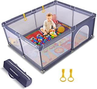 Parc Bébé Centre Grande 180cm D'activité Pour Enfants Avec Base Antidérapante Porte Parc Fermeture Intérieur Et Extérieur Baby Playpen - B0B846NSJ2