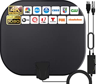 2022 Antenne Tv Intérieur Puissante,420km Gamme Antenne Tv Avec Amplificateur Smart Signal Booster,antenne Soutien 1080p 4k Smart Tv And Toute Vieille Tv,antenne Tnt Dvb-t/dtmb,5 Mètres Câble Coaxial - B0BGXG32TK