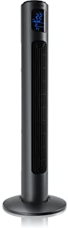 Brandson - Ventilateur Colonne Silencieux Avec Télécommande, Ventilateur Tour 45w, Oscillant, Hauteur 96cm, 3 Vitesses, 3 Modes, Minuterie 12h, Oscillation 60°, Ecran, Flux D'air Puissant, Noir Clair - Type de chambre Salons, chambres, bureaux, cuisines, balcons, vérandas, jardins, ateliers, magasins, caravanes, etc.