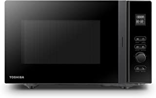 Toshiba Four à Micro-ondes 800w 20l, 12 Cuissons Préprogrammées, Cavité Émaillée Facile à Nettoyer, Décongélation Poids/temps Et Plateau Tournant à Mémoire De Position - Noir - Mv-am20t(bk) - B084JQ16QD