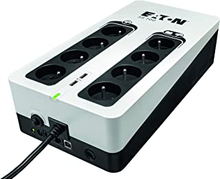 Onduleur Parafoudre Eaton 3s 700 Fr - Off-line Ups - Alimentation Sans Interruption - Puissance 700va (8 Prises Fr, Silencieux, 2 Ports De Charge Usb Type-a) - Interface Usb - Noir&blanc - B082TGFYFH