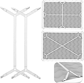 Feelathome Drap De Lit Bretelles Porte Jarretelles, Blanc, 1 Ensemble (2 Sangles) - B09JS3W4D6