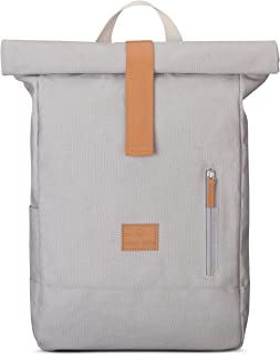 Johnny Urban Sac à Dos Femme & Homme Gris - Adam Medium - Backpack Roll Top Pour Ordinateur Portable Pour Voyage Travail, Loisir - Compartiment De 15.6 Pouces - Hydrofogue - B09V7ZR4W6