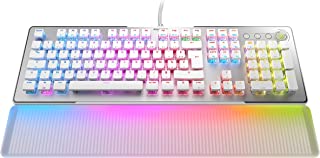 Roccat Vulcan Ii Max - Clavier De Jeu Optique Et Mécanique Pour Pc, Touches Rétro-éclairées Rgb Personnalisables Et Repose-poignets, Interrupteurs Titan Ii, Plaque En Aluminium, Blanc - B0BDXS2NPQ