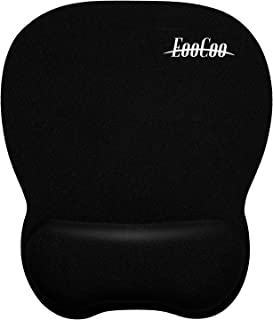 Eoocoo Tapis De Souris Avec Repose-poignet Ergonomique, 4mm Mousepad Avec Remplissage En Mousse à Mémoire, Texturée Résistant à Usure Lavable, Noir - B085XRMSTT