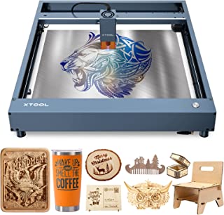 Xtool D1 Pro Machine à Graveur Laser - 60w Cnc Laser Graveur Et Laser Cutter, 10w Puissance De Sortie, 24000mm/min, 0.08mm Ultra Fine Compressed Dot, Graveurlaser Pour Bois, Verre, Etc (430x400mm)