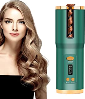 Boucleur à Cheveux Automatique, Fer à Boucler Sans Fil, Bigoudis Cheveux à Ions Négatifs Avec 6 Réglages De Température & Minuteur, Fer à Friser Rechargeable Usb Avec Batterie 5000mah, Affichage Lcd - B0BCPW12CP