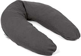 Doomoo Basics – Comfy Big Tetra Grey Coussin De Grossesse Multi-usages – Grand Coussin D’allaitement Et De Maternité – Pour Dormir, Allaiter Et Se Relaxer – Rempli De Microbilles Avec Housse Lavable - B08WCXCDZ8