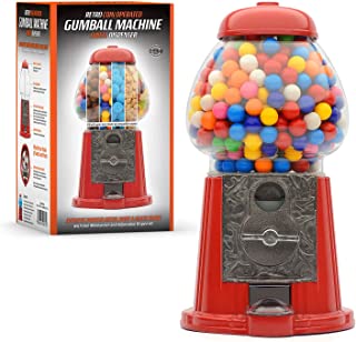 Ckb Ltd Gumball Distributeur De Chewing-gum Bonbons Gobstoppers En Forme De Pièce De Monnaie Style Rétro Tirelire Rouge - Grande 28 Cm