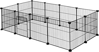 Eugad Enclos Lapin En Métal, Parc Pour Cochon D'inde, Noir 142x72x36cm - B083DPY37F