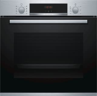 Bosch Four Encastrable Série 4 - 60 X 60 Cm - Hba553br0 - Four Multi-fonctions à Air Chaud 3d - 3400 W - Grande Capacité De 71 L - Inox