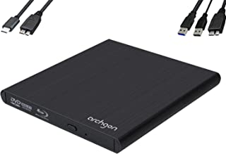 Archgon Style Bd Externe Graveur/lecteur Blu-ray Bdxl Pour Pc Usb 3.0 Usb-c, Lecteur De Disques à Chargement Par Bac, Aluminium Noir - B078JCKGLW