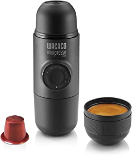 Wacaco Minipresso Ns, Machine à Espresso Portable, Compatible Avec Capsules Ns (capsules Nespresso D'origine Et Compatibles), Cafetière De Voyage, Actionnée Manuellement, Pas De Fonction De Chauffage - B01M4J94WY