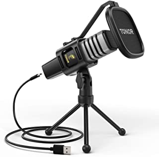 Tonor Usb Microphone à Cardioïde Condensateur Pour Pc, Avec Trépied, Filtre Anti-pop, Support Anti-choc Pour Jeux,streaming, Podcasting,youtube,voix Off,skype,twitch,discord, Pour Ordinateur, Tc30