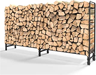 Unho Range Bûche Extérieur Métal: 233cm Extra Large Porte Bûches Cheminée Métal Rangement Bois De Chauffage Intérieur Range Bois Taille Xl- 233x118x35cm