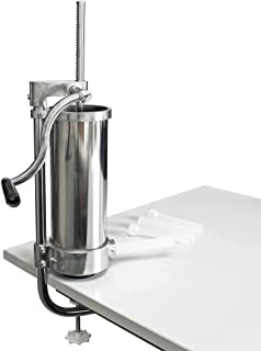 Wiltec Poussoir à Saucisse Machine De Remplissage Capacité Acier Inoxydable De 3,5l Pour La Chair De Saucisse - B075S2SPYB