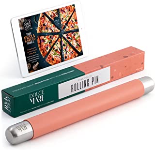 Dolce Mare Rouleau De Pâte En Silicone Rouleau à Pâtisserie Antiadhésif - Rouleau De Fondant Sans Bpa Pour La Pizza - Tous Les Autres Produits De Pâtes - (rose) - B087WR4S66