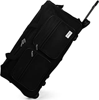 Sac à Roulettes 85l Noir Sac De Voyage Et De Sport Avec Cadenas Poignée Télescopique 2 Roues - B00T45RCS0