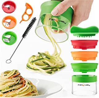 Fabquality Offre SpÉciale 1 Jour - 3 Lames Spiralschneider La Main Pour Gemüsespaghetti Pomme De Terre - Avec Un Faisceau Kochbuch Et Contient Les Bürste Pour Les Opérations De Nettoyage - - B06XJ2XWSX