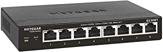 Netgear (gs308t) Smart Switch Ethernet Web Manageable Professionnel 8 ports Rj45 Gigabit (10/100/1000) -switch Rj45 Format Bureau, Sans Ventilateur Pour Un Fonctionnement Silencieux, Idéal Pme/ Tpe
